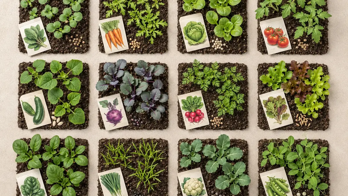 Monats-Übersicht mit Aussaat- und Pflanzzeiten für das Gartenjahr