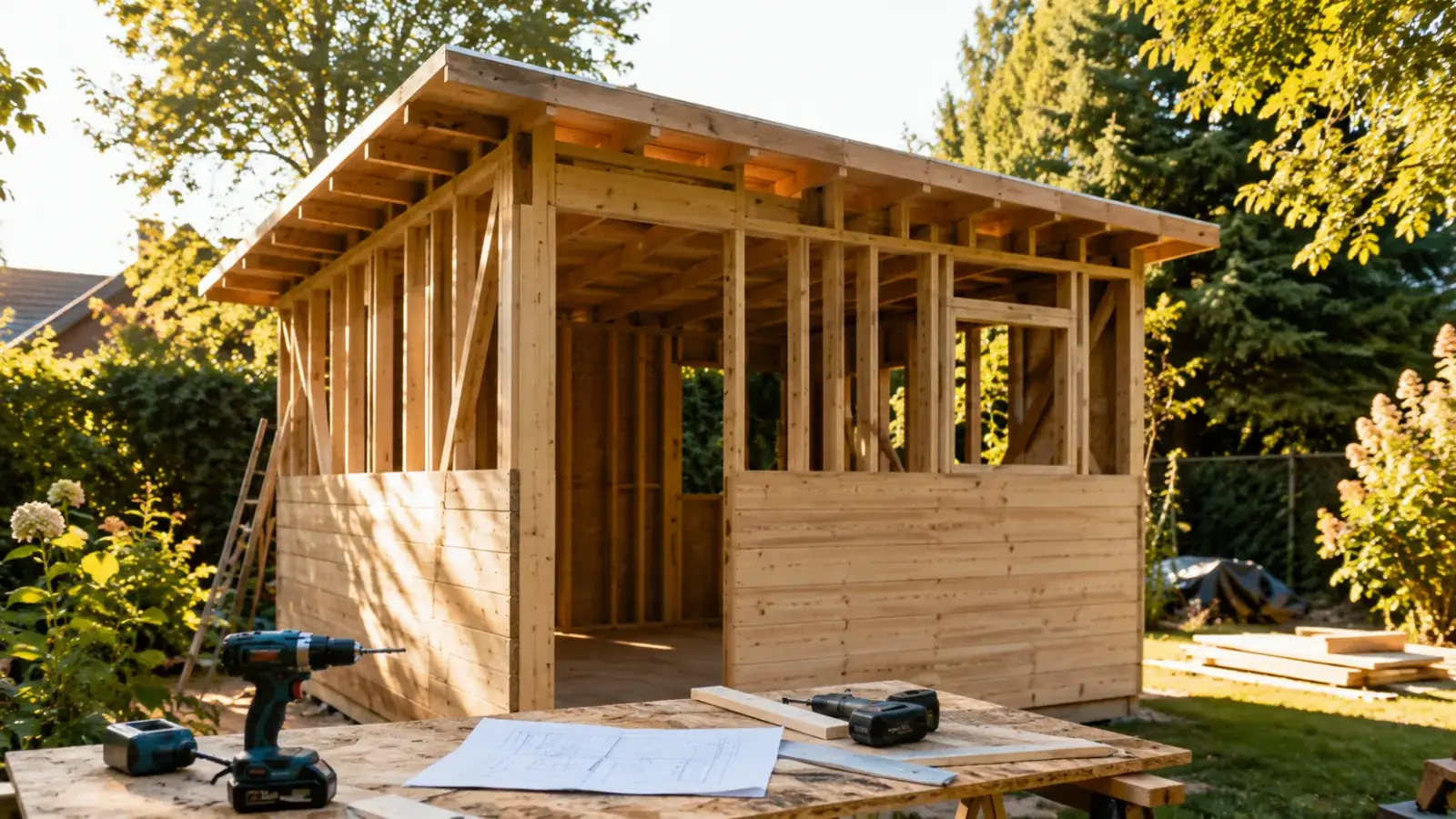 Gartenhaus selbst bauen oder kaufen? Stundenlohn-Rechnung