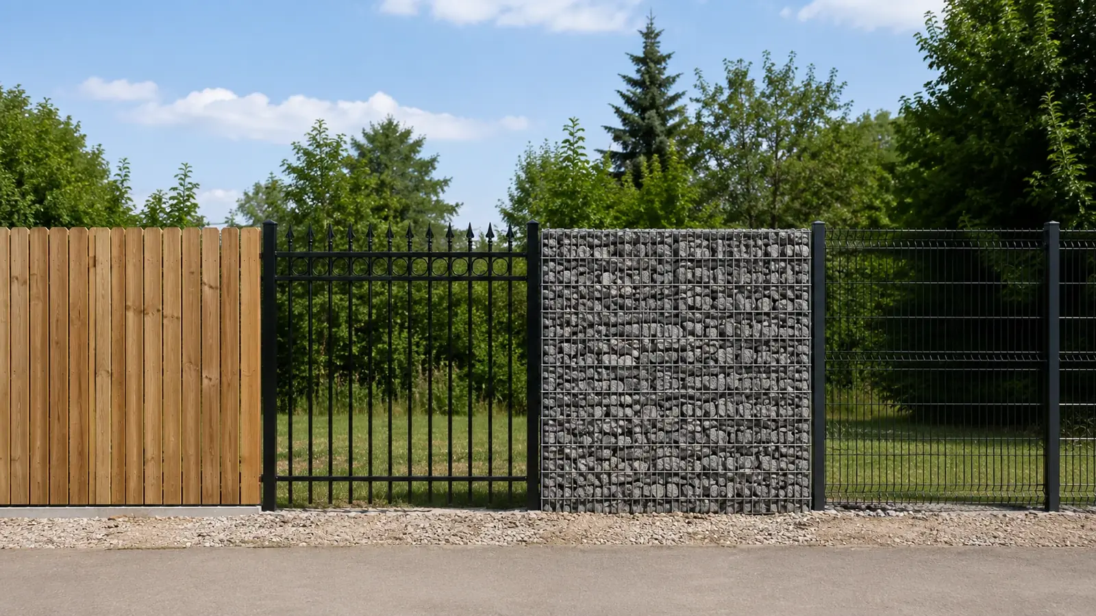 Gartenzaun Arten Vergleich im Garten