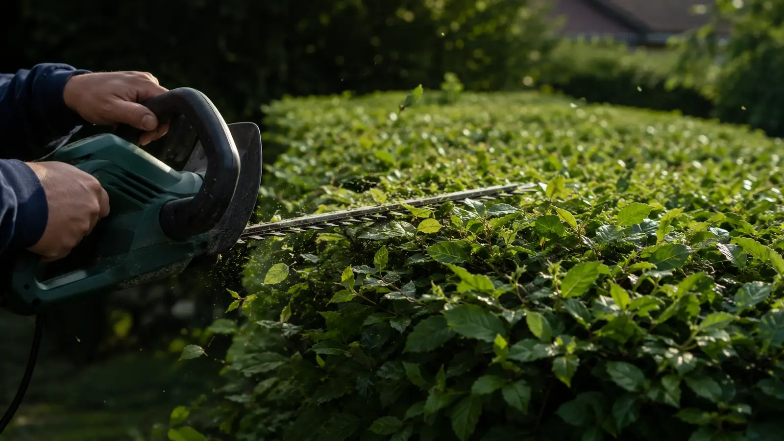 Heckenschnitt im Garten
