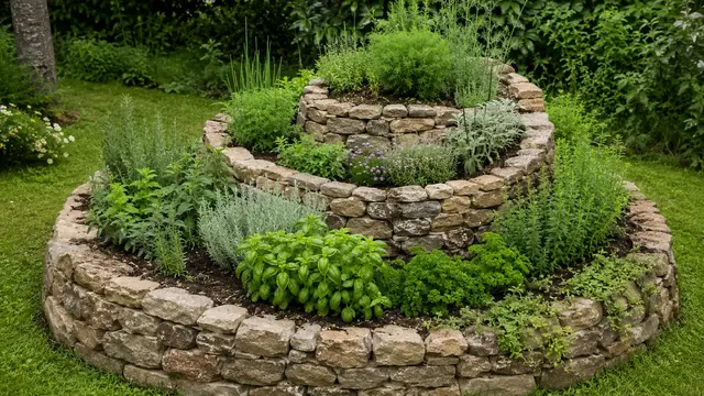 Kräuterspirale bauen