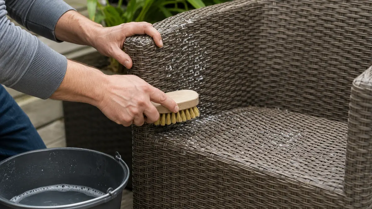 Polyrattan pflegen: UV-Schutz, Reinigung, Lagerung