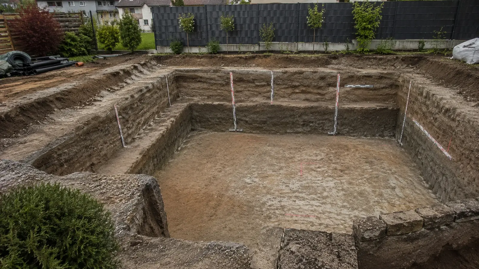 Pool-Genehmigung im Garten