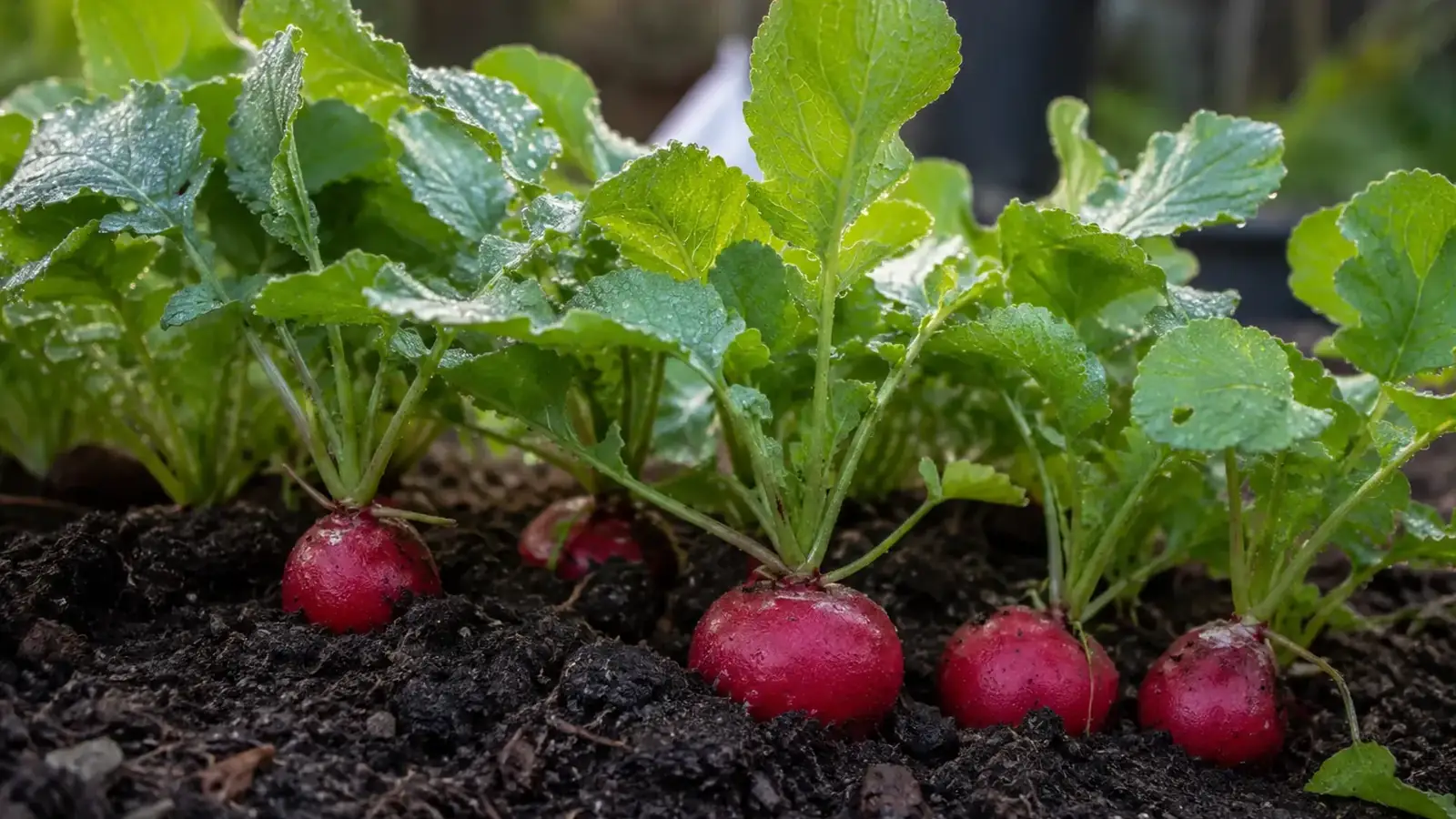 Radieschen im Beet