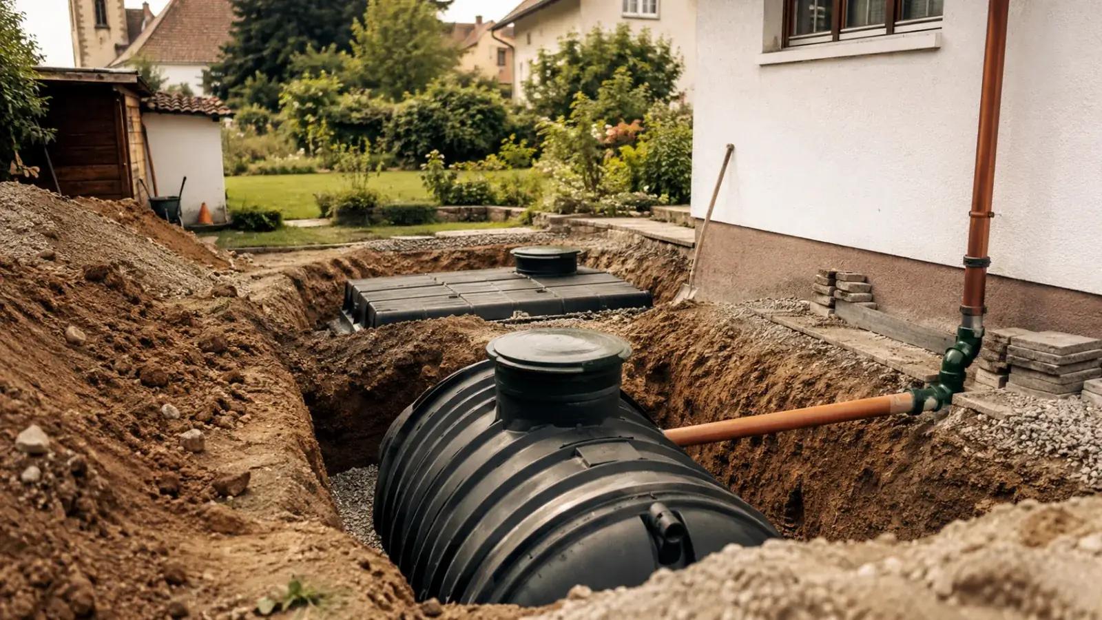 Regenwasser-Tank-Vergleich: von der Tonne bis zur Zisterne